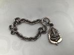 Sterling ziver armband met bedel, Antiquités & Art, Antiquités | Argent & Or, Enlèvement ou Envoi, Argent