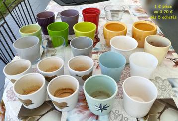 Cache-pots de fleurs - 1 € max/pièce - prix = voir photos beschikbaar voor biedingen