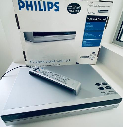 Philips satellietvideorecorder DSR7005-HD 160 Gb NIEUW, TV, Hi-fi & Vidéo, Lecteurs DVD, Neuf, Enregistreur DVD, Philips, Portable