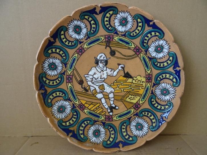 Plaque murale maçon 33cm plaque murale avec maçon 1960, Antiquités & Art, Curiosités & Brocante, Enlèvement ou Envoi