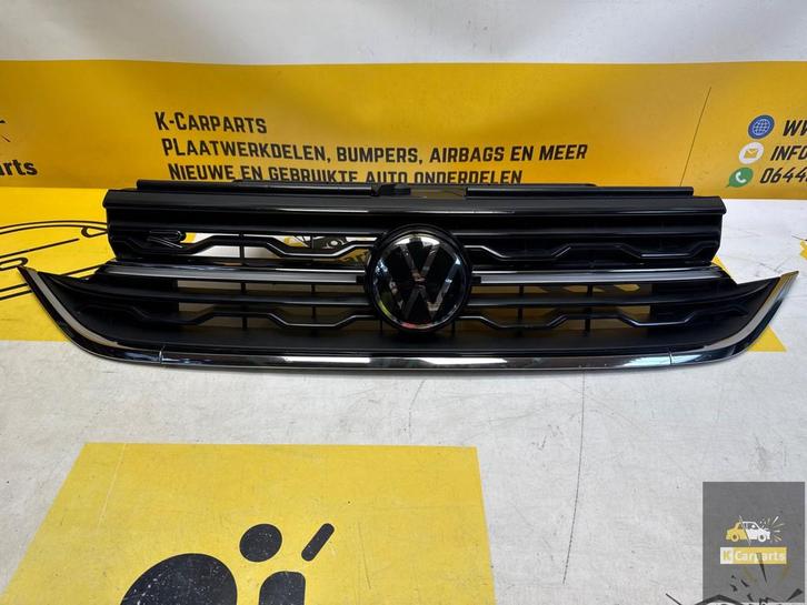 Grille VW T-Cross Facelift R-LINE Grill 2GM853653C T CROSS, Auto-onderdelen, Carrosserie, Bumper, Volkswagen, Voor, Gebruikt