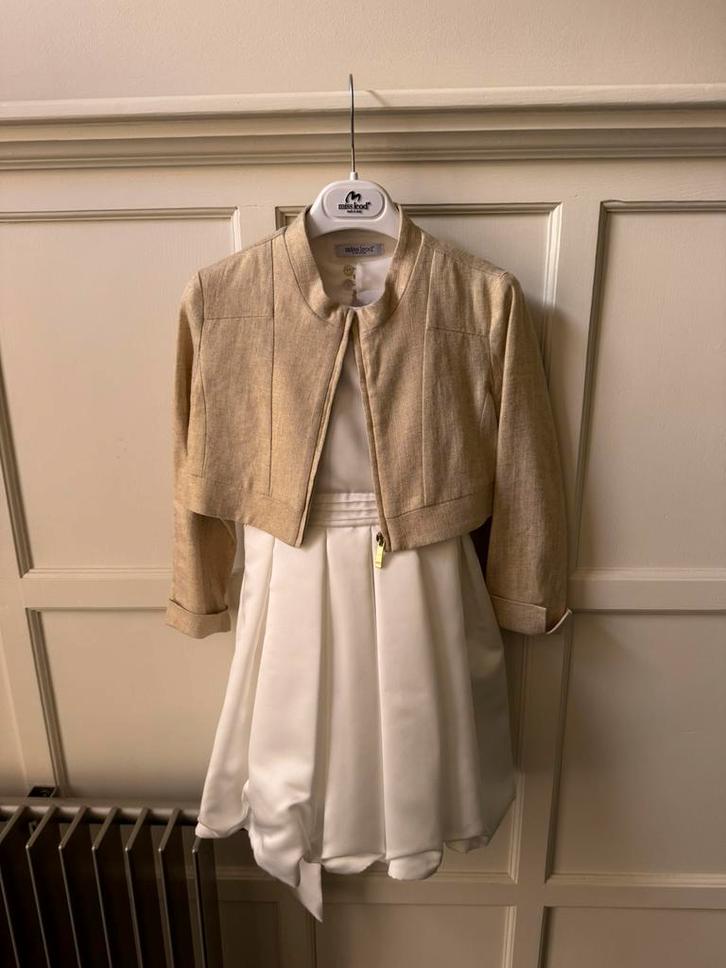 Diamante blu kleedje maat 8 jaar met bijpassend  kort jasje, Kinderen en Baby's, Kinderkleding | Maat 128, Zo goed als nieuw, Jongen of Meisje