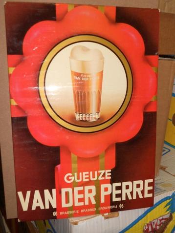 Beersign.Reclame In Karton.Gueuze Van Der Perre .Brabrux beschikbaar voor biedingen