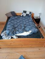 Queen bed (164X200), Huis en Inrichting, Slaapkamer | Bedden, Ophalen, Beige, Tweepersoons, 200 cm