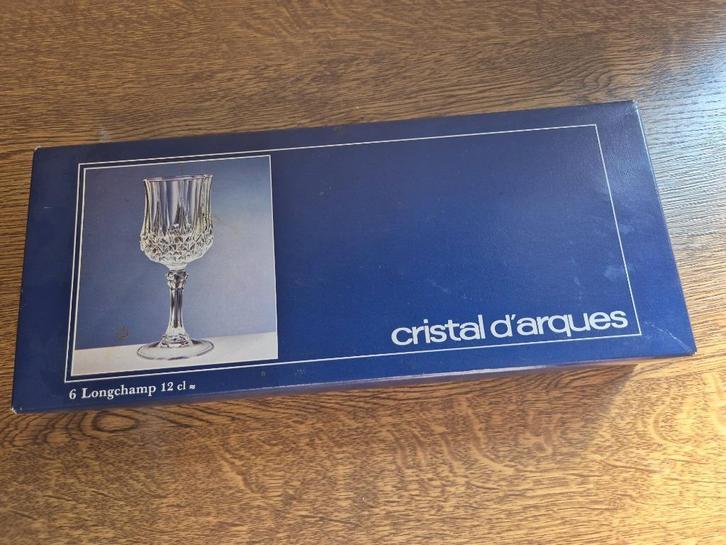 Cristal d’Arques Longchamp 12 cl kristallen glazen, Verzamelen, Porselein, Kristal en Bestek, Zo goed als nieuw, Glas of Glazen