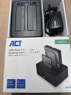 USb Dual Hard Drive Docking station 2,5" / 3,5", Computers en Software, Ophalen, Zo goed als nieuw, ACT, Docking station