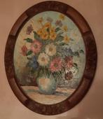 Ovale schilderij L.M. Laminoir, Minder dan 50 cm, Schilderij, Zo goed als nieuw, 50 tot 75 cm