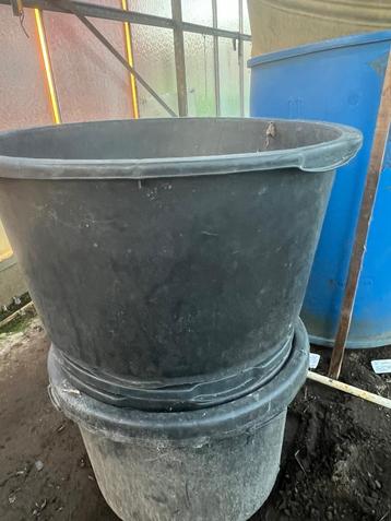 Heel grote plantcontainer in zware plastic 60 x 35 cm, Kunststof, Gebruikt, 40 cm of meer, Rond
