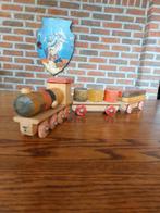 Vintage Houten treintje, Gebruikt, Ophalen, Duw- of Trekspeelgoed
