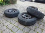 4x  195/65 R 15 T Continental-winterbanden op velg, Auto-onderdelen, Banden en Velgen, Ophalen, Gebruikt, 15 inch, Winterbanden