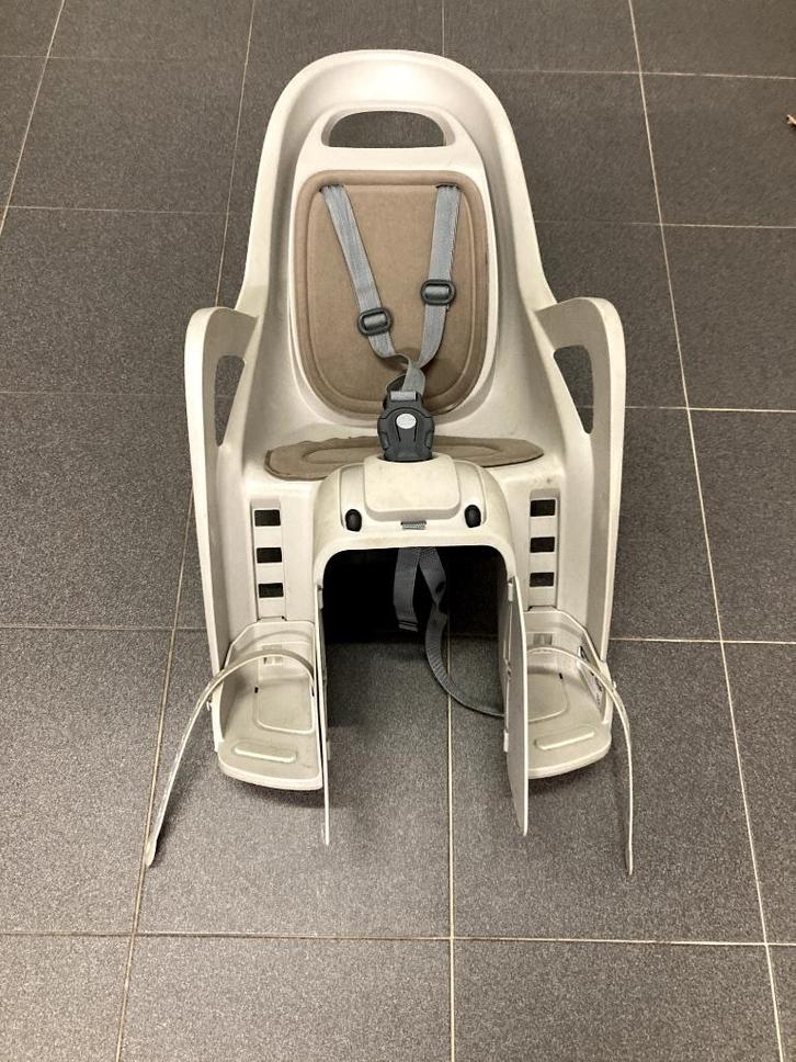 Fietstoel Polisport - geschikt voor elektrische fiets, Fietsen en Brommers, Fietsaccessoires | Fietsstoeltjes, Gebruikt, Voetsteuntjes