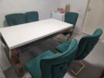 Table salle a manger avec 5 chaises, Ophalen, 50 tot 100 cm, Zo goed als nieuw, Vijf personen of meer