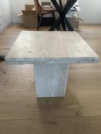 Vierkante Salontafel / bijzettafel - Travertin - 2 delig, Moins de 55 cm, Enlèvement, Autres matériaux, Carré