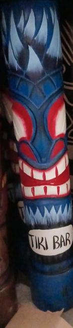 statue totem Tiki 100 cm en bois d albesia, Ophalen of Verzenden