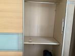 Garderobe met schuifdeur, Huis en Inrichting, Kasten | Roldeurkasten en Archiefkasten, Ophalen, Gebruikt, 150 tot 200 cm, Teakhout