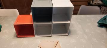 5 bureaublokjes stapelbaar en ophangbaar