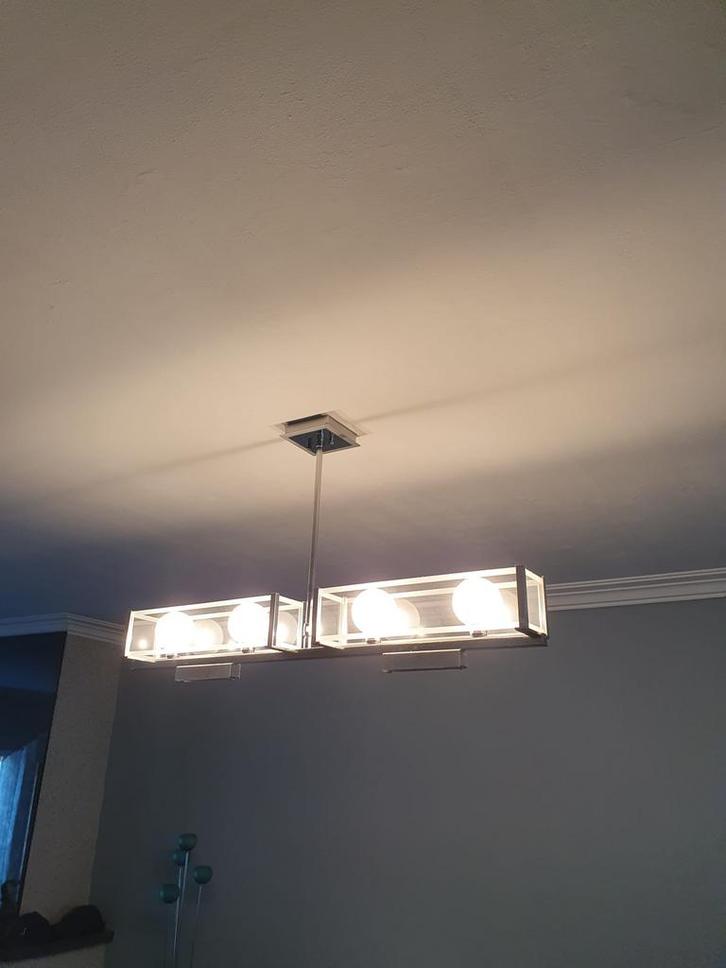 Verlichting met 3 standen voor plafond, Huis en Inrichting, Lampen | Plafondlampen, Zo goed als nieuw, Glas, Metaal, Ophalen