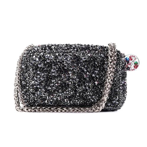 Christian Louboutin Piloutin Swarovski, Handtassen en Accessoires, Tassen | Damestassen, Gebruikt, Handtas, Zwart, Ophalen