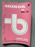Partslist Honda C201 1966, Ophalen of Verzenden, Honda
