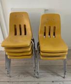 Vintage Virco stoelen, Huis en Inrichting, Stoelen, Ophalen, Gebruikt, Overige kleuren, Metaal