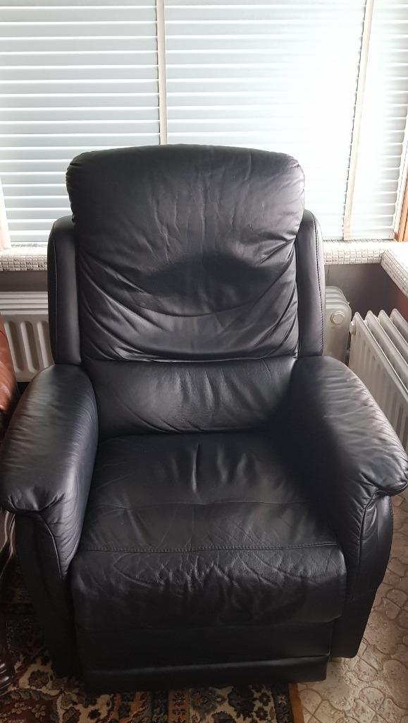 Relax zetel elektrische zuiver Leder, Huis en Inrichting, Zetels | Zetels en Chaises Longues, Zo goed als nieuw, Eenpersoons, Minder dan 150 cm