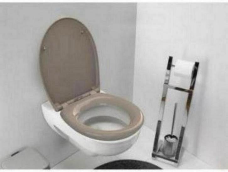 Bruin-Grijs-Beige WC Toilet bril, wcbril toiletbril Nieuw, Doe-het-zelf en Bouw, Sanitair, Nieuw, Toilet, Ophalen of Verzenden