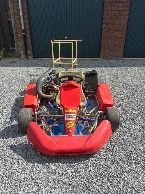 Kart Merlin 125cc moteur honda cr, Sport en Fitness, Karting, Gebruikt, Kart, Ophalen