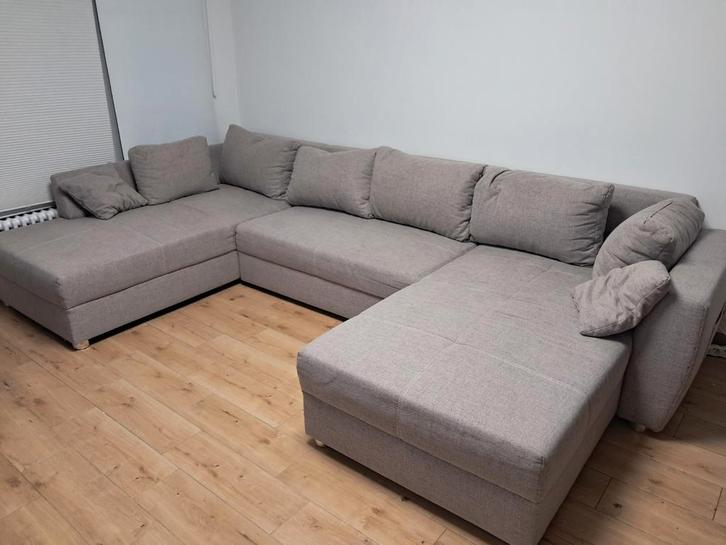 Grijze zetel te koop, Huis en Inrichting, Zetels | Complete zithoeken, Gebruikt, Ophalen