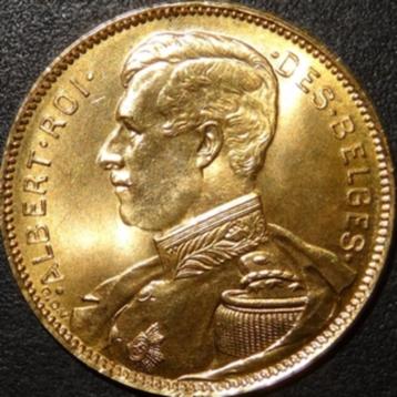 Goud  - 20 FRANCS ALBERT I FRANSE TEKST 1914 beschikbaar voor biedingen