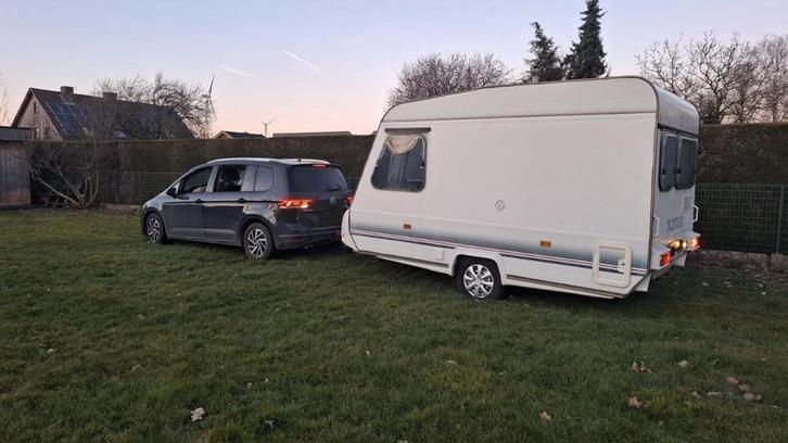 Adria Optima 360 TLE, bouwjaar 1991, Caravans en Kamperen, Caravans, Particulier, tot en met 2, 500 - 750 kg, Rondzit, Adria, Omvormbare zithoek
