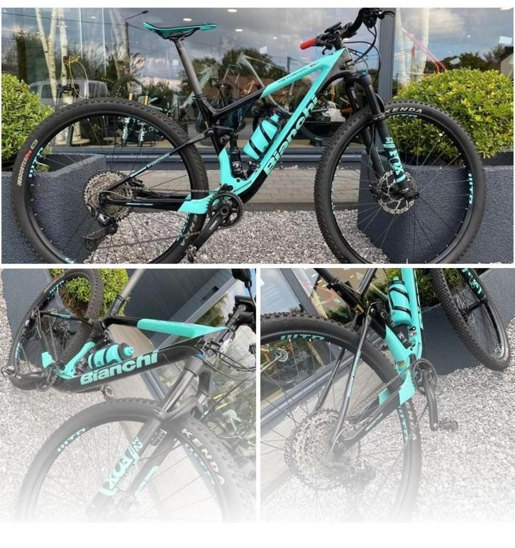 Vends VTT Bianchi Methano CV FS 9.3 Full Carbon, XT, FOX...., Vélos & Vélomoteurs, Vélos | VTT & Mountainbikes, Comme neuf, Hommes