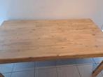 Massieve acacia-tafel met witte geborstelde afwerking, Ophalen, Gebruikt, 50 tot 100 cm, Vijf personen of meer