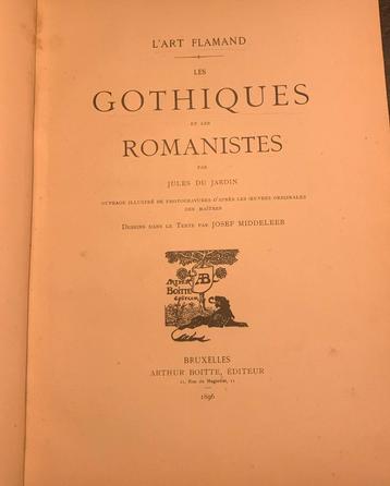 Livre de 1896 - L'art Flamand les gothiques et les romaniste