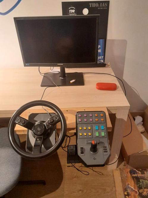 Stuur met pedalen + sidepannel voor farming simulator, Games en Spelcomputers, Games | Pc, Ophalen