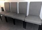 Ikea stoelen grijs met zwarte poten - 4 stuks, Ophalen, Zo goed als nieuw, Grijs