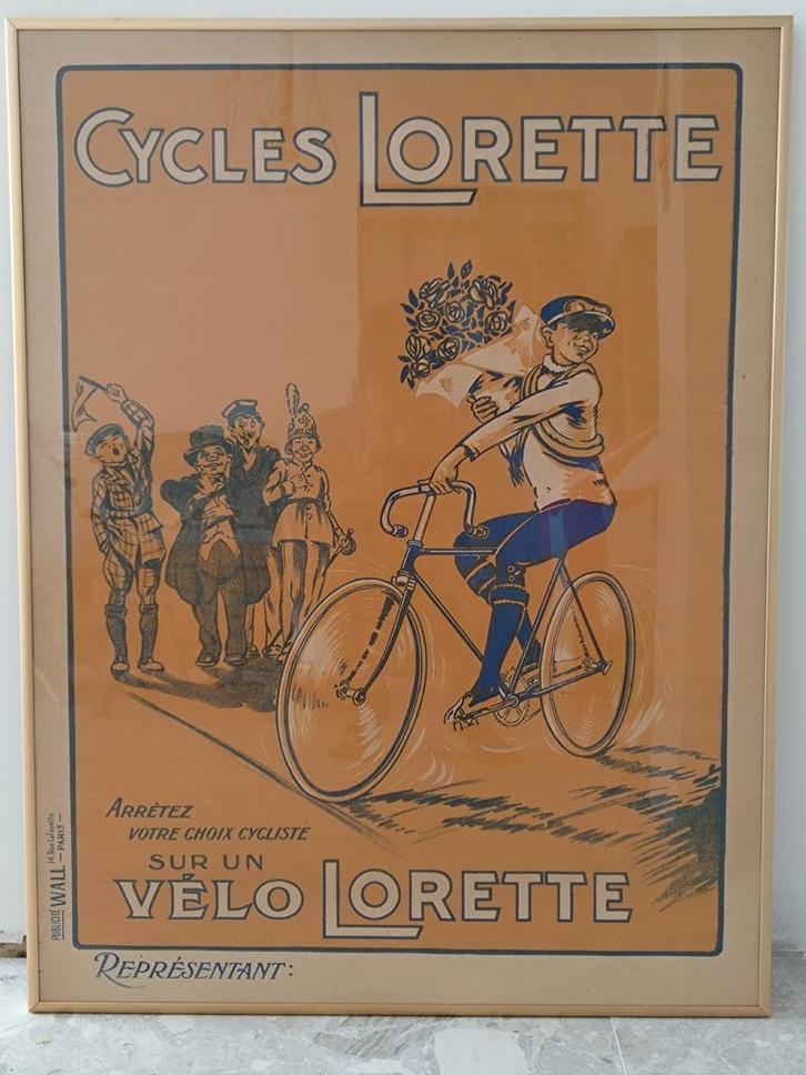 Vintage poster Cycles Lorette, Collections, Posters & Affiches, Enlèvement