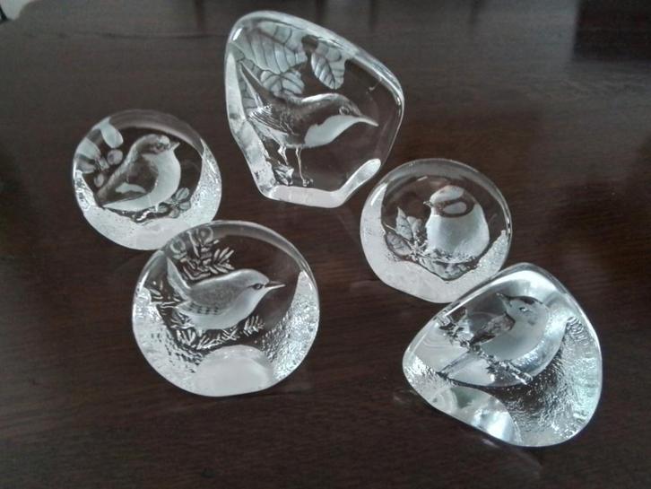 figurines ou presse-papiers oiseaux en cristal, Antiek en Kunst, Antiek | Glaswerk en Kristal, Ophalen
