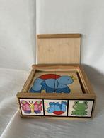 Houten inlegpuzzel- 6 houten puzzels x4 stukjes, Ophalen, 2 tot 4 jaar, Zo goed als nieuw, Van hout