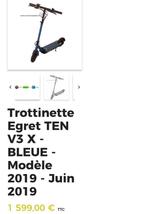 Trotinette Électrique egret ten v3 vendu avec chargeur, Comme neuf