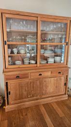 Vitrinekast teak, Huis en Inrichting, Kasten | Buffetkasten, Ophalen, Gebruikt