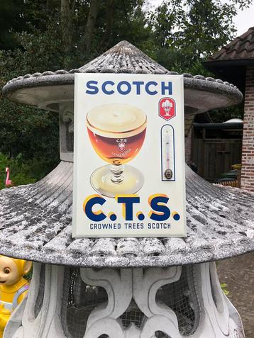 Blikken reclamebord Scotch C.T.S. Bier beschikbaar voor biedingen