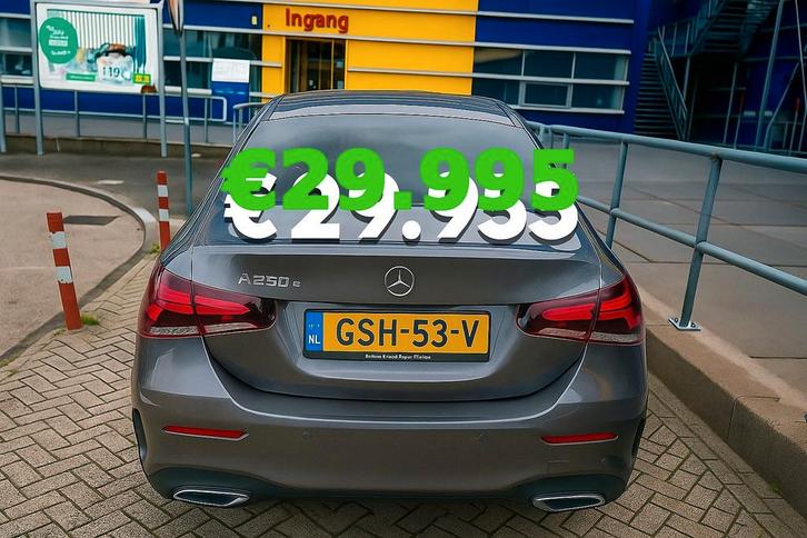 Mercedes A 250e 218PK 8G-DCT 2021 grijs, Auto's, Audi, Particulier, 360° camera, Android Auto, Apple Carplay, Climate control