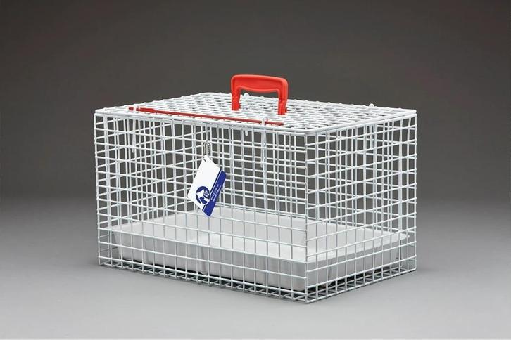 Standaard Draagbare Katten Kooi (WIT) incl. plastic tray., Dieren en Toebehoren, Transportboxen, Nieuw, Verzenden