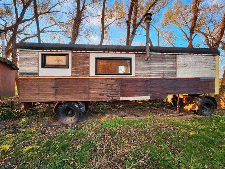 Woonwagen, pippowagen, tiny house, staancaravan,, Caravans en Kamperen, Stacaravans, Ophalen