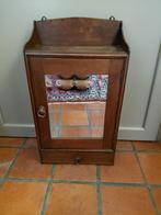 Oud houten eiken Frans apotheekkastje -medicijnkast met lade, Antiek en Kunst, Ophalen of Verzenden