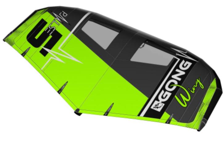 gong wing pulse 5 groen/zwart, Watersport en Boten, Kitesurfen, Zo goed als nieuw, 5 m², Ophalen