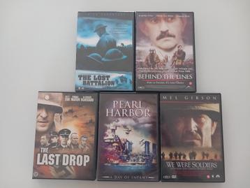 5x DVD Oorlogsfilm WOI WOII wereldoorlog Actie film docu beschikbaar voor biedingen