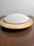 IKEA plafondlamp – Ø41 cm – hout & matglas, Ophalen, Zo goed als nieuw, Hout