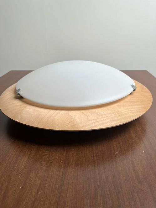IKEA plafondlamp – Ø41 cm – hout & matglas, Huis en Inrichting, Lampen | Plafondlampen, Zo goed als nieuw, Hout, Ophalen