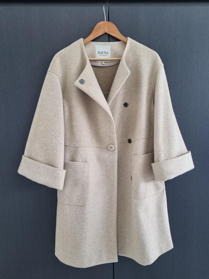 Mantel Maury dames - niet gedragen, Kleding | Dames, Jassen | Winter, Zo goed als nieuw, Maat 36 (S), Beige, Ophalen